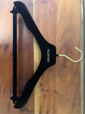 Valentino Black Velvet Hanger with Gold Hook